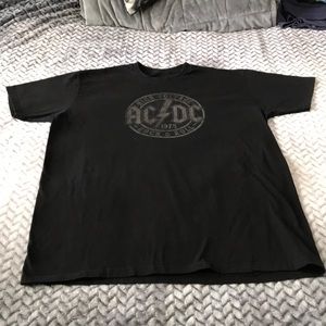 AC/DC Mens Tee Shirt, Black, XL